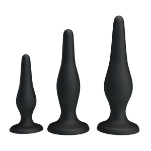 טריפל אנאל מכיל 3 גדלים של פלאג אנאלי למתחילים ולמתקדמים | Triple Anal Silicone Set
