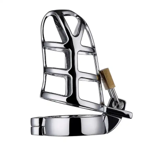 חגורת צניעות לגבר לשליטה טוטאלית ומגרה | MALE METAL CHASTITY CAGE