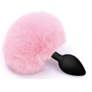 פלאג אנאלי עם פונפון פרוותי סגול או ורוד | Bunny Tail Plug 