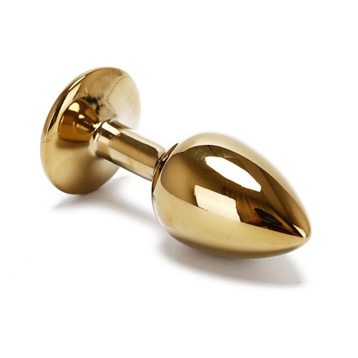 פלאג אנאלי מתכתי קטן עם אבן צבעונית | Mini Metal Anal Plug
