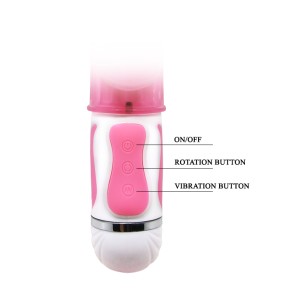 ויברטור כפול עם פניני עונג סיבוביים | Double Rotating Pearl Vibe