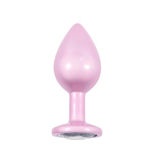 Pink Plug S – פלאג אנאלי ורוד קטן עם אבן דקורטיבית