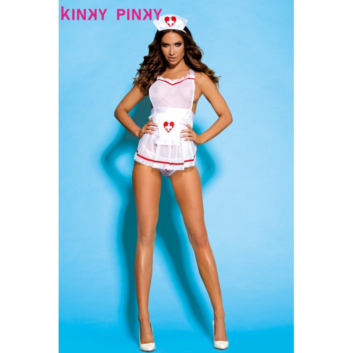 תלבושת אחות סקסית לבנה Kinky pinky lingerie