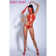 הלבשה סקסית בגד גוף VINYL Kinky Pinky Lngerie 