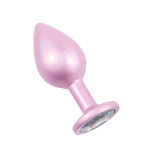 פלאג אנאלי מתכתי ורוד בעיצוב בינוני וסקסי | Pink Plug M