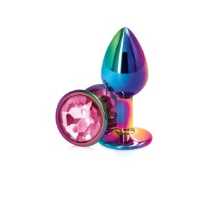 פלאג אנאלי מתכתי קטן צבעוני | Rainbow Metal Butt Plug Small